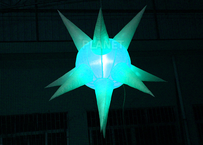 Cheap Exquisite Led Inflatable Star 190 T White Polyester CE / UL Approved for sale