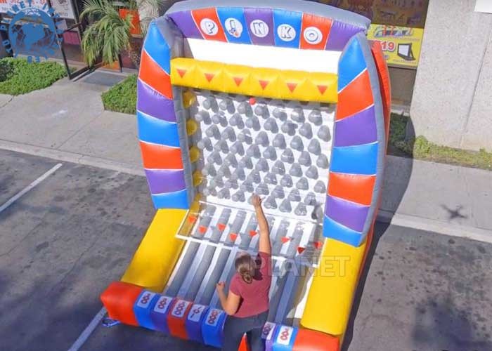 Cheap 0.55mm Plato PVC Tarpaulin Inflatable Carvinal Game Rental / Giant Inflatable Plinko Prize Game for sale