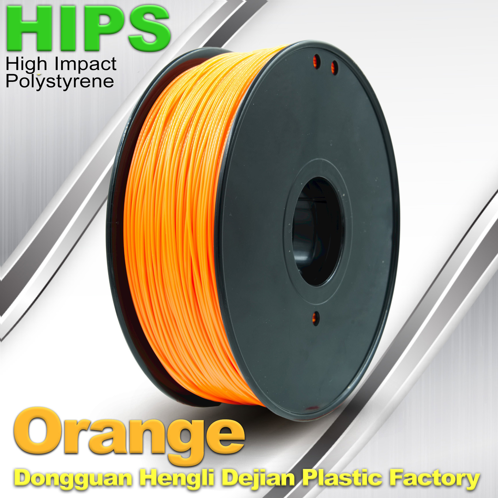 Cheap Markerbot , Cubify  3D Printing Materials HIPS Filament 1.75mm / 3.0mm Orange Color for sale