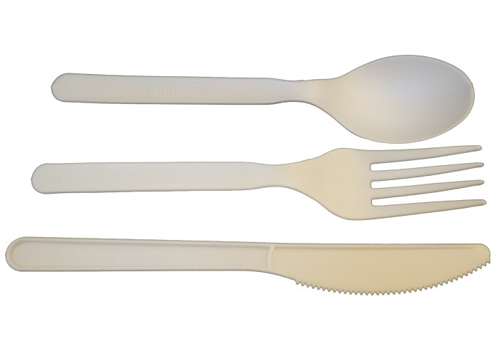 Cheap White Biodegradable Plastic Cutlery Sets for sale