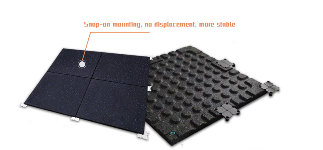 No Odor Colored Rubber Tile For Indoor Playground Interlocking Anti Fatigue Mats
