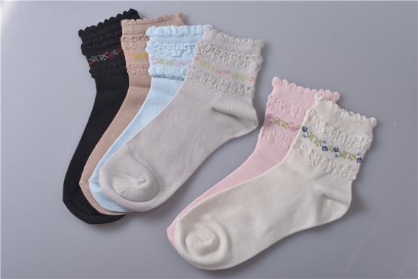 Quality Elastic Persistent Pink Cotton Baby Socks With Long White Gloss Fiber wholesale