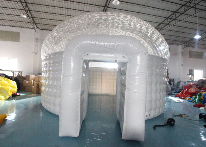 Cheap Half Transparent PVC 6m Inflatable Christmas Igloo Tent for sale