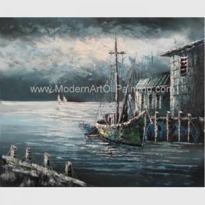 Cheap Contemporary Fishing Boat Painting At Sea  / Sailing Ship Paintings Prints for sale