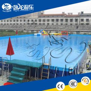 China Large size steel frame pool/steel frame swimming pool/above ground metal frame pool with ladder on sale