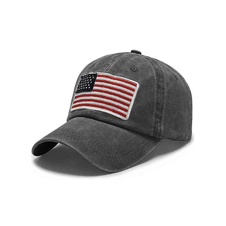 Cheap Trucker Curved Brim Six Panel Dad Cap Embroidered USA Logo for sale