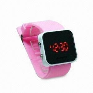 Cheap Silicone LED Wristwatch, Japanese Movement, Long Lifespan, Customized Logos are Available for sale