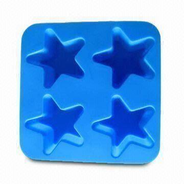 Cheap Silicone Ice Cube Tray in Star Shape, Made of 100% Food-Grade Silicone, Passed SGS/FDA/LFGB Test for sale