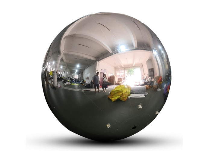 Cheap PVC Festival Decorative Inflatable Hanging Mirror Ball / Balloon Silver Reflective Mirror Sphere for sale