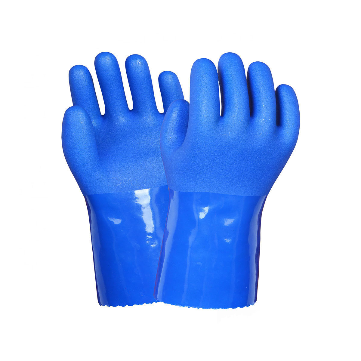 China Polyester Chemical Resistant Work Oil Resistant Hand Gloves PVC Coated on sale