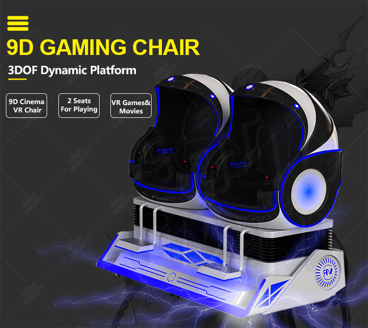 Earn Money Double Seats Virtual Reality 9D Egg Chair 9D Egg VR Cinema 9D VR Simulator Game
