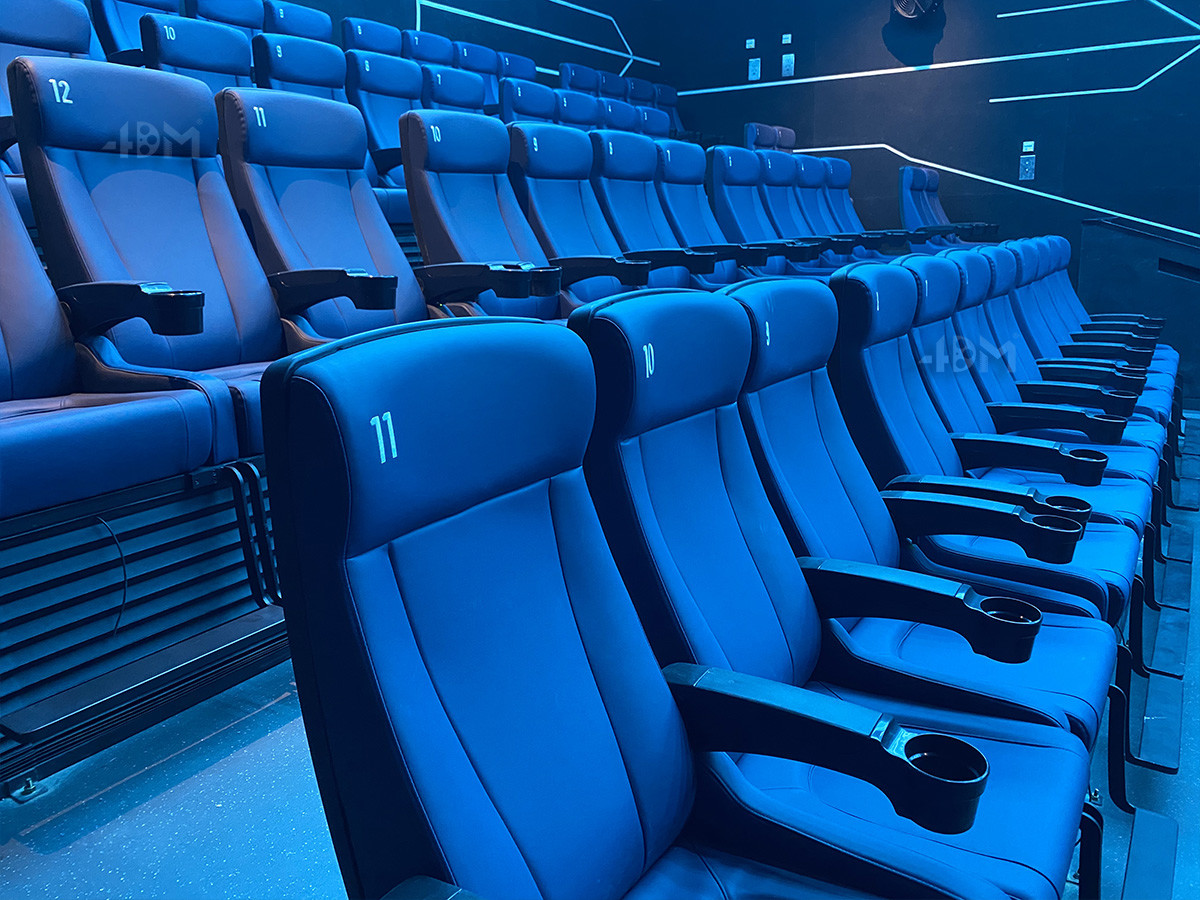 Cheap Modern 4D Cinema Motion Seats Leather Chair Pneumatic / Electronic Effects for sale