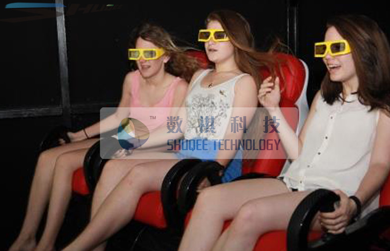 Cheap 5D Cinema Equipment With Comfortable Red Leather Motion Chairs for sale