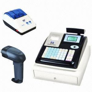 Cheap Electronic Cash Register with 1D Laser Barcode Scanner and 58mm Thermal Receipt Printer Together for sale