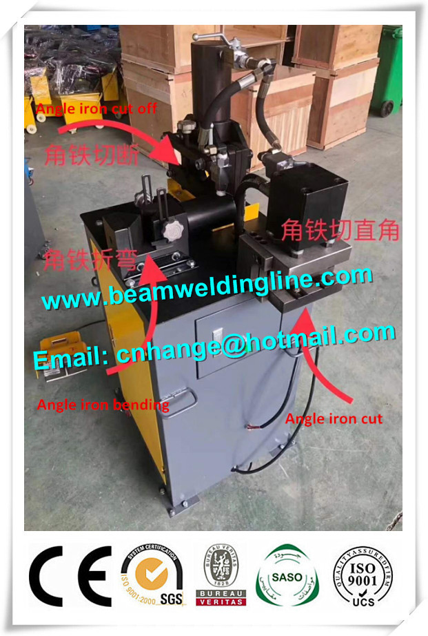 Cheap Hydraulic Angle Cutting And Punching , Hydraulic Shearing Machine For Angle Iron for sale
