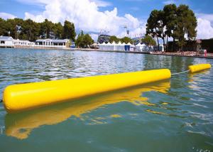 Cheap Customize Floating 0.9mm PVC Yellow Inflatable Long Cylinder Buoy Tube For Water Park for sale