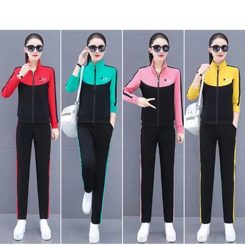China Autumn Coat Fashion Sweater Two-Piece Women's Spring And Autumn Sportswear Suit on sale