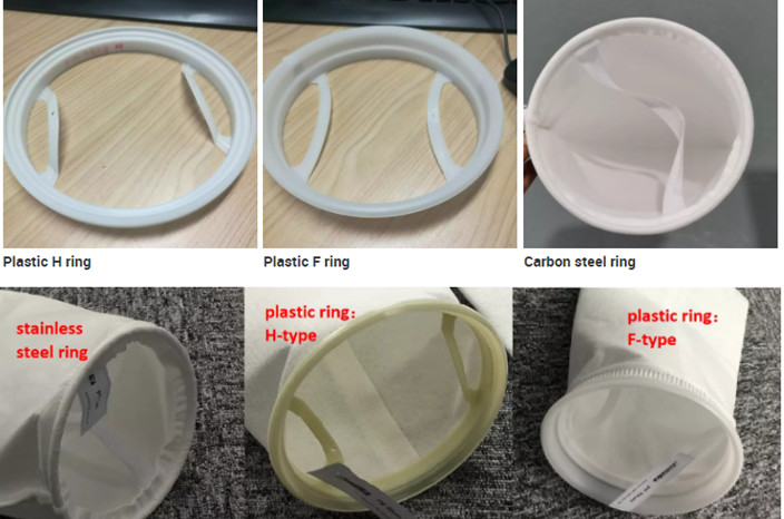 Cheap PTFE PP Water Filter Bag 100 Micron With Plastic Ring for sale