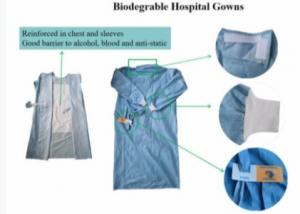 Cheap Biodegradable Disposable Hospital Gowns Wood Pulp Non Woven for sale
