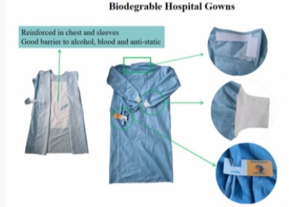 Buy cheap Biodegradable Disposable Hospital Gowns Wood Pulp Non Woven from wholesalers