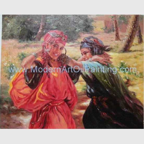 Cheap Handmade Arabian Girl Oil Painting Reproduction Historical People Painting on canvas for sale
