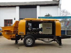Cheap HBTS Mobile Diesel Portable Hydraulic Trailer Concrete Pump for sale