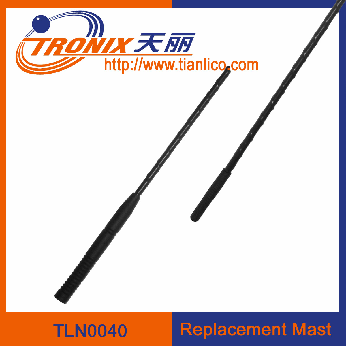 Cheap 1 section mast car antenna/ car replacement mast antenna/ car antenna accessories TLN0040 for sale