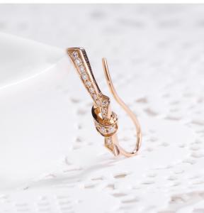 Cheap Knot Row Fashion Earrings 18K Rose Gold diamond earrings For Lover for sale