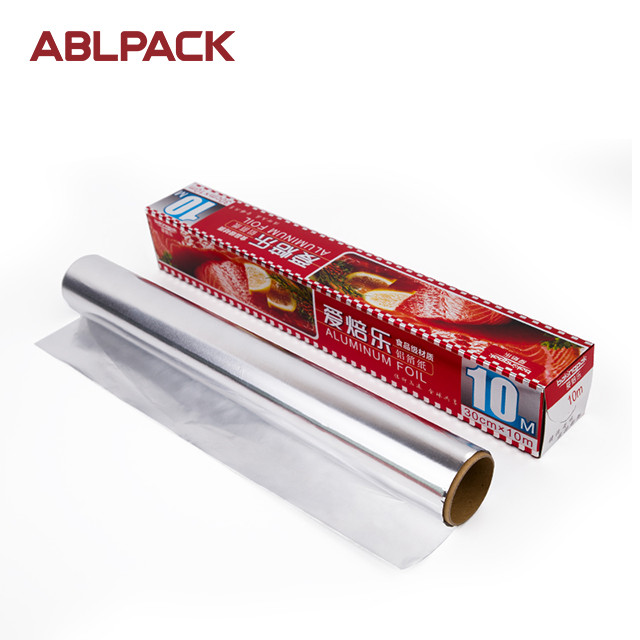 Buy cheap 30cm width 10 mics aluminium metal foil roll papers chocolate wrapper for food from wholesalers