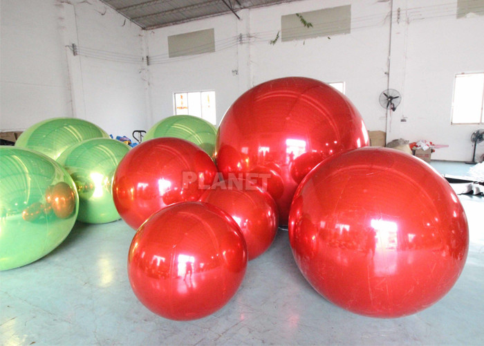 Cheap Customized Inflatable Christmas Decoration Big Hanging Mirror Ball , Giant Reflective Inflatable Mirror Balloon for sale