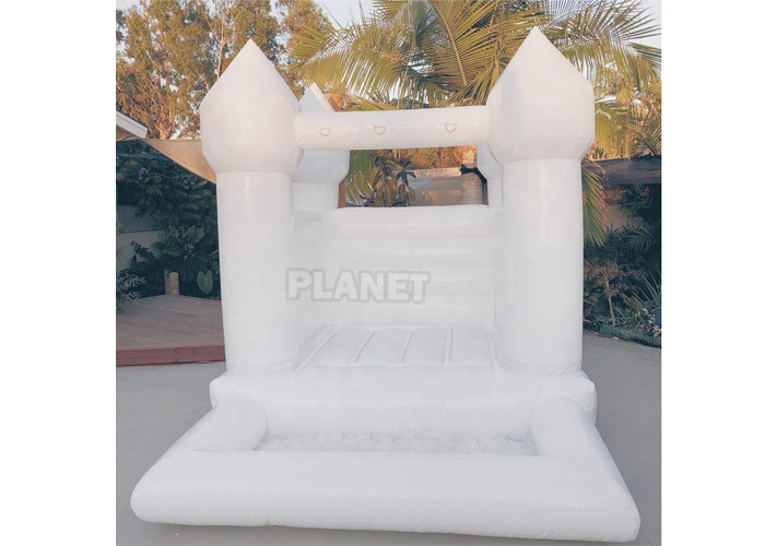 Cheap PVC Inflatable Small White Bouncy Toddlers Bounce Castle House With Ball Pool For Event for sale