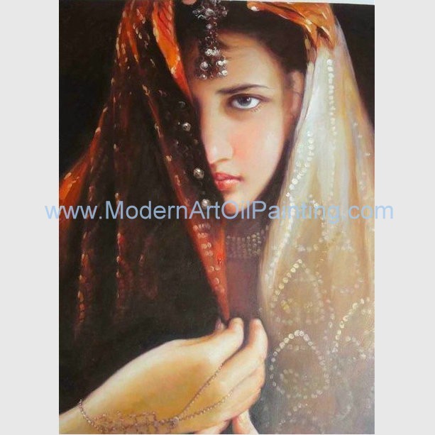 Cheap Handmade Arabian Girl Oil Painting Reproduction Historical People Painting on canvas for sale