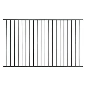 China 2000mm 3000mm Tubular Metal Fence 3 Rail Flat Top Aluminum Fence Guarding Safety on sale