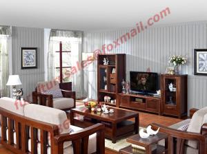 Cheap High Quality Solid Wooden Frame with Upholstery Sofa Set for sale