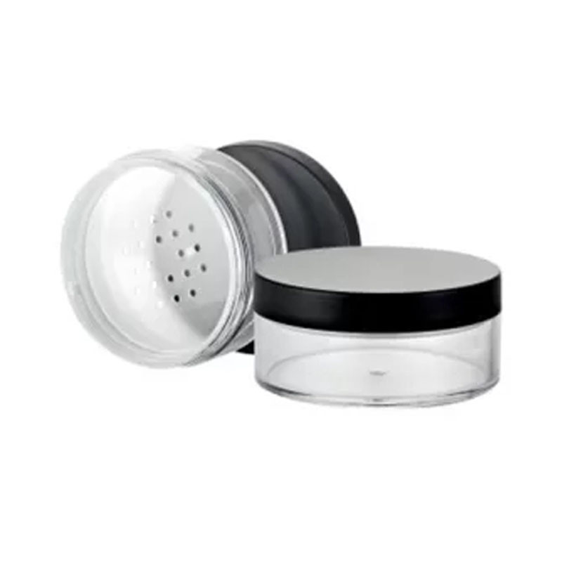 Cheap JL-PC105 Plastic Compact Case 30g Blusher Container With Sifter Powder Jar for sale