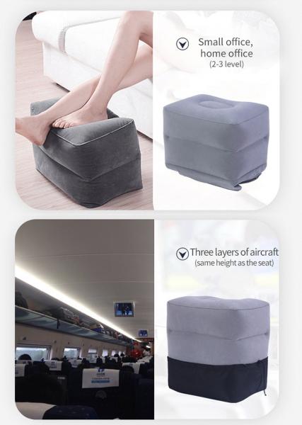 WMXP0027 High Quality Inflatable Travel Pillow Soft Office Airplane Sofa Use PVC inflatable Foot Supporting Pillow Pad