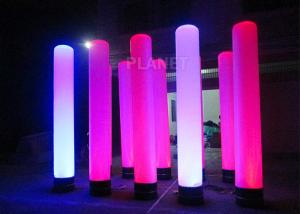 Cheap Colorful Inflatable Column Built In Blower With Led Light / Repair Kit for sale