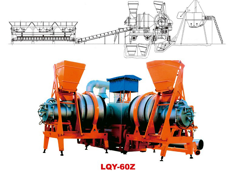 Cheap LQY60 Mobile force asphalt mixing plant for sale