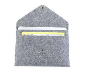 Cheap Hot selling unique design gray OEM design folder shape laptop felt bag. size IS a4. 3mm microfiber material for sale