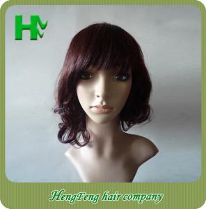 China Curly Wave 10 Inch Full Lace Human Hair Wigs With Baby Hair on sale