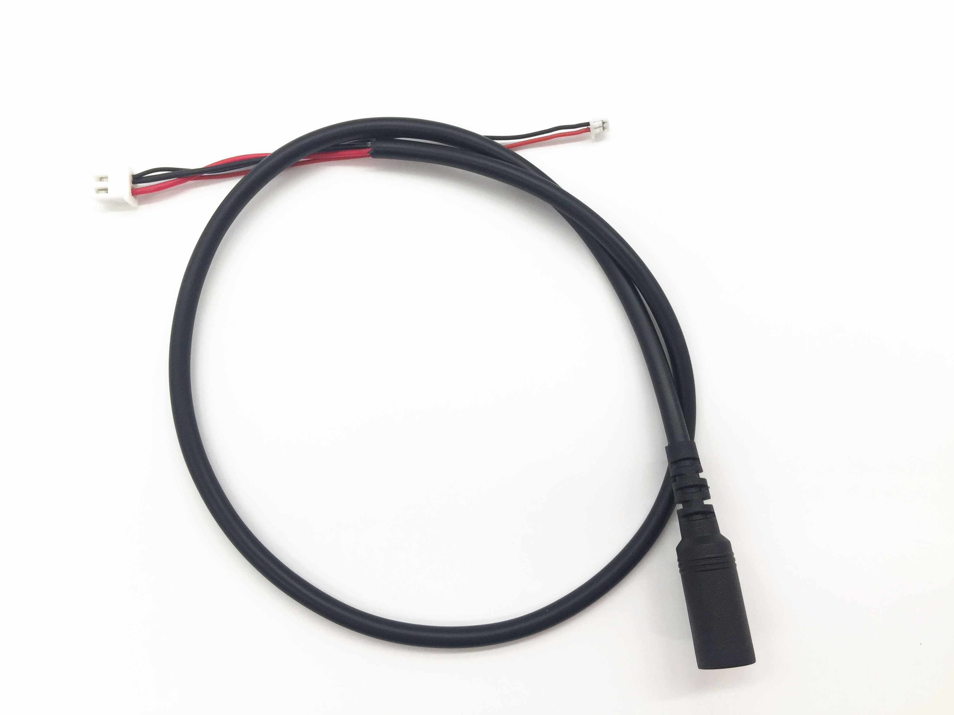 Cheap Black PVC Molding Type Power Cable Assembly 28AWG / 22AWG Wine DC Jack 3.5*1.35 for sale