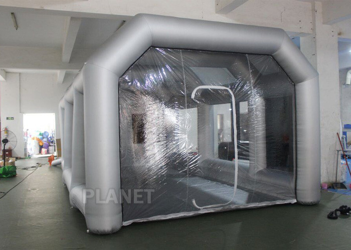 Cheap 8m Oxford Cloth Inflatable Spray Booth With 4 Filters For Car Washing / Painting for sale