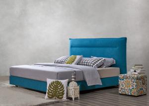 Cheap Fabric Upholstered Headboard Bed SOHO Apartment Bedroom interior fitout Leisure Furniture for sale