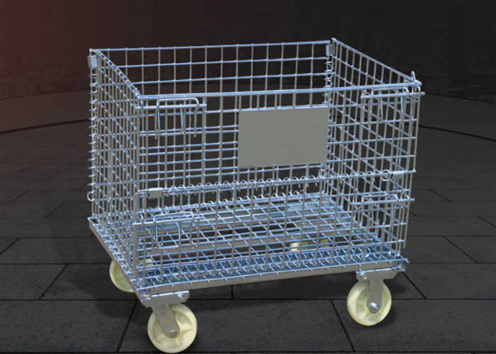 Cheap 6mm Carbon Structural Steel Pallet Cages Electrostatic Spraying for sale