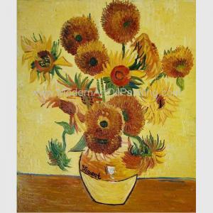Cheap Contemporary Sunflower Floral Oil Painting On Canvas Van Gogh Masterpiece Replicas for sale