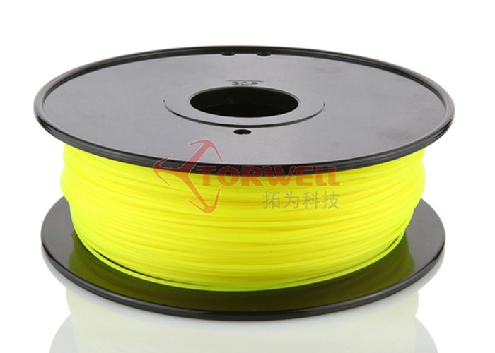 Cheap Yellow 3D Printer Materials High Strength , 1.75mm PLA Filament for sale