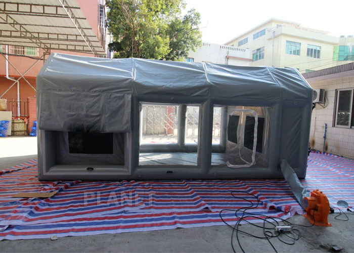 Cheap PVC Tarpaulin Outdoor Inflatable Spray Booth Garage Tent Customized Size for sale