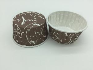 Cheap Chocolate PET Coated Muffin Baking Cups High Temperature Food Grade Paper for sale