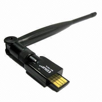 Cheap Wireless USB Adaptor with 802.11B/G/N 5dbi Antenna 150M, USB Bus Interface for sale