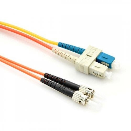 Cheap Multimode OM1 SC To ST Fiber Cable , 62.5 / 125 Mode Conditioning Optical Patch Cord for sale